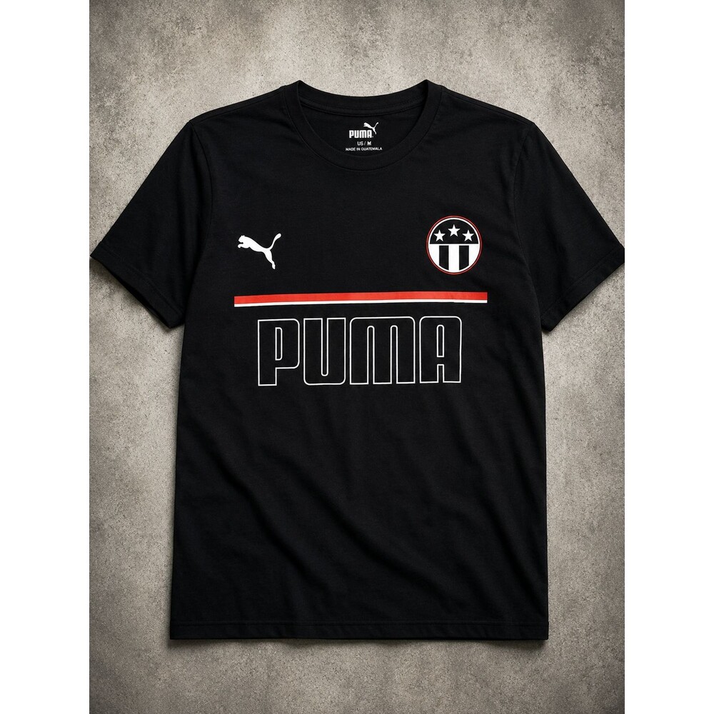 PUMA CF Monterrey Rayados Black Liga MX Soccer Club Graphic T Shirt Mens Medium